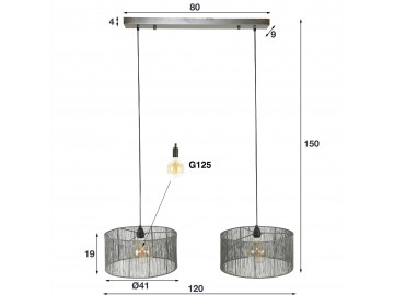 LAMPA WISZĄCA HERBST METAL