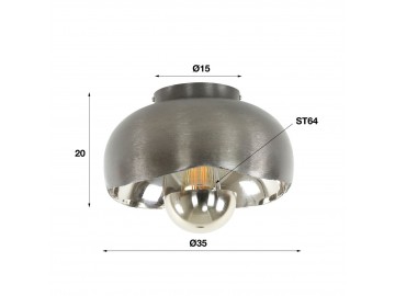 LAMPA SUFITOWA MOLTO METAL II