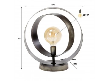 LAMPA STOŁOWA TIBIA SREBRNA