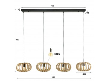 LAMPA WISZĄCA ASSEZ MANGO II