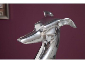 RZEŹBA GREYHOUND 70 CM ALUMINIOWA