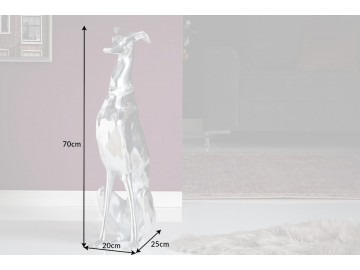 RZEŹBA GREYHOUND 70 CM ALUMINIOWA