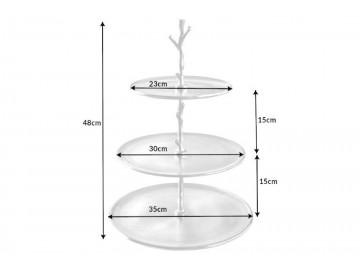 PATERA ABSTRACT 48 CM SREBRNA