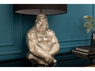 LAMPA STOŁOWA GORILLA 60 CM SREBRNA PODSTAWA