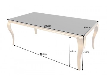 STÓŁ MODERN BAROCK 200X100 CM ZŁOTY