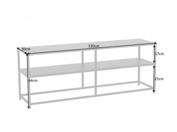 KONSOLA DURA STEEL 120X30CM CZARNA