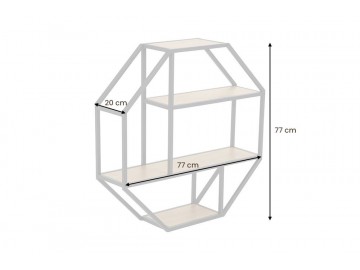 PÓŁKA ŚCIENNA SLIM LINE 77CM DZIKI DĄB