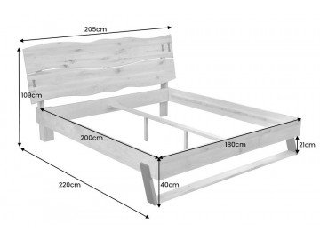 ŁÓŻKO AMAZONAS 180X200CM DĄB NATURALNY