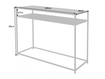 KONSOLA DURA 100X40CM METAL CZARNA