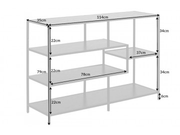 REGAŁ SLIM LINE 77X35CM ANTRACYT