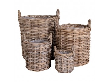 KOSZE DEKORACYJNE CAORA RATTAN - 4SZT