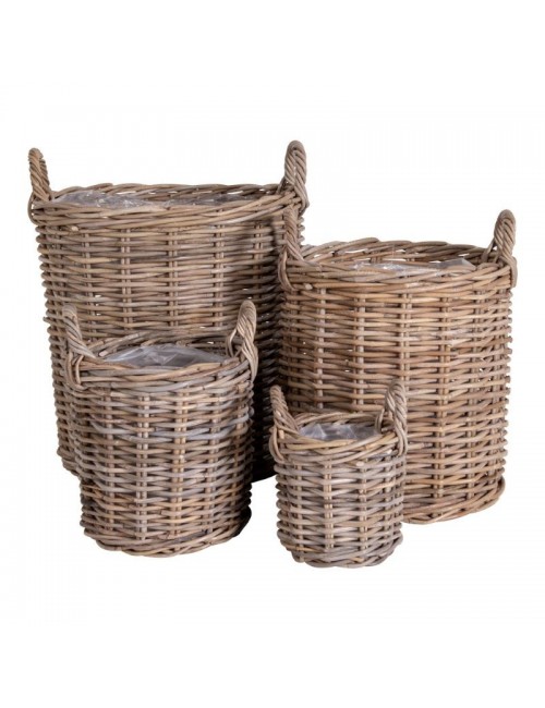 KOSZE DEKORACYJNE CAORA RATTAN - 4SZT