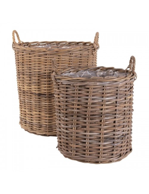 KOSZE DEKORACYJNE INDO RATTAN - 2SZT