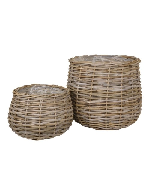 ZESTAW DONICZEK OGRODOWYCH PULO RATTAN - 2SZT