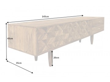 SZAFKA RTV ALPINE 145X40 CM AKACJA MIODOWA