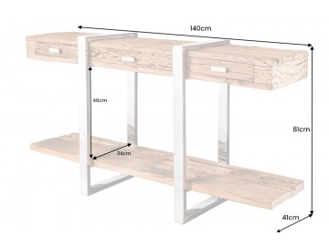 KONSOLA BARRACUDA 140x41CM TEAK