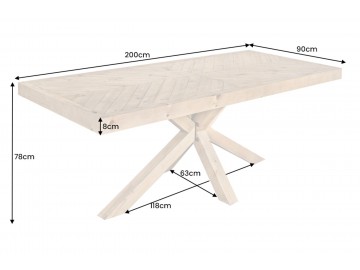 STÓŁ MOSAIK 160X90 CM SOSNA