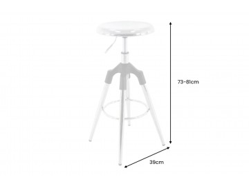 HOKER INDUSTRIAL 80CM CHROM SREBRNY