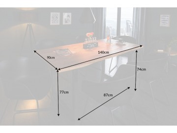 STÓŁ MAMMUT III 200X100 CM AKACJA NATURALNA