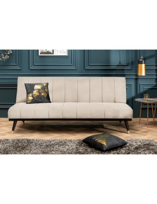 ROZKŁADANA SOFA PETIT BEAUTE 180 CM WELUR BEŻOWY