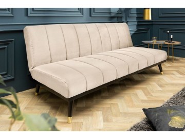 ROZKŁADANA SOFA PETIT BEAUTE 180 CM WELUR BEŻOWY