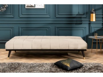 ROZKŁADANA SOFA PETIT BEAUTE 180 CM WELUR BEŻOWY