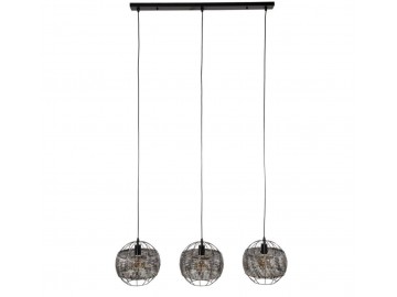 LAMPA WISZĄCA ASTER III METALOWA CZARNOBRĄZOWA