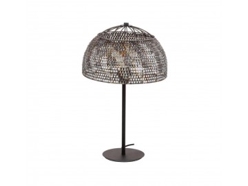 LAMPA STOŁOWA ASTER 35 CM METALOWA CZARNOBRĄZOWA