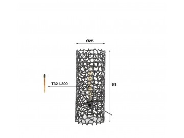 LAMPA PODŁOGOWĄ LETO 61 CM METALOWA NIKIEL CZARNY