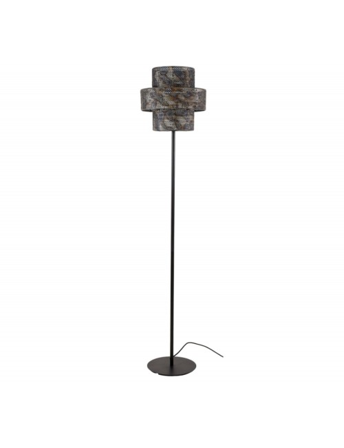 LAMPA PODŁOGOWA SHADOW METALOWA CZARNOBRĄZOWA