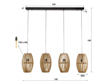 LAMPA WISZĄCA OBBI SZKLANA BIAŁA