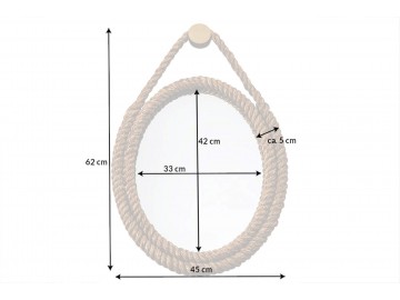 LUSTRO LEAF 110 CM MIEDZIANE