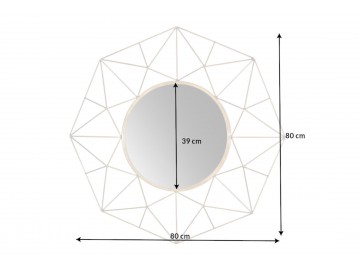 LUSTRO LEAF 110 CM MIEDZIANE