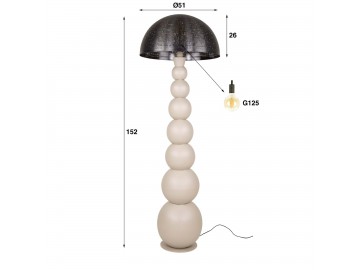 LAMPA PODŁOGOWA KALITA 128 CM SZARA