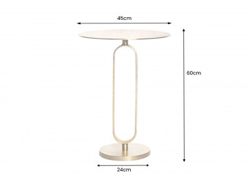 STOLIK KAWOWY ELEGANCE II 45CM ZŁOTY