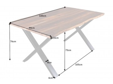 STÓŁ MAMMUT 300X100 CM AKACJA NATURALNA