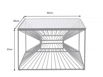 STOLIK KAWOWY ILLUSION 60 CM CZARNY