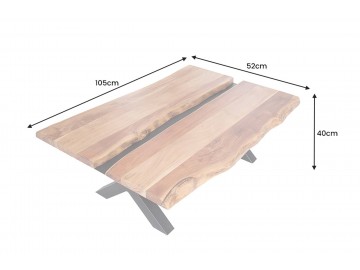 STOLIK KAWOWY AMAZONAS 105X52 CM AKACJA