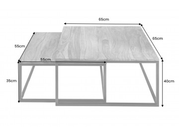 ZESTAW STOLIKÓW KAWOWY II ELEMENTS PALISANDER