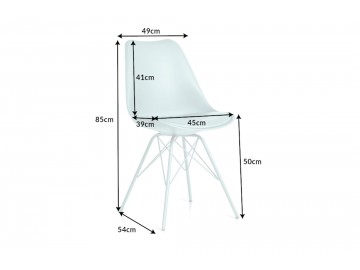 KRZESŁO SCANDINAVIA EKOSKÓRA NIEBIESKIE