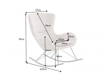 FOTEL BUJANY SCANDINAVIA WELUR BEŻOWY