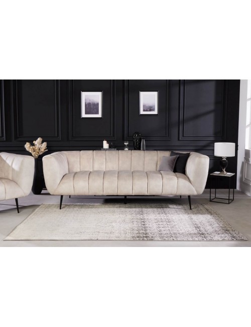 SOFA NOBLESSE 225X90CM WELUR BEŻOWY