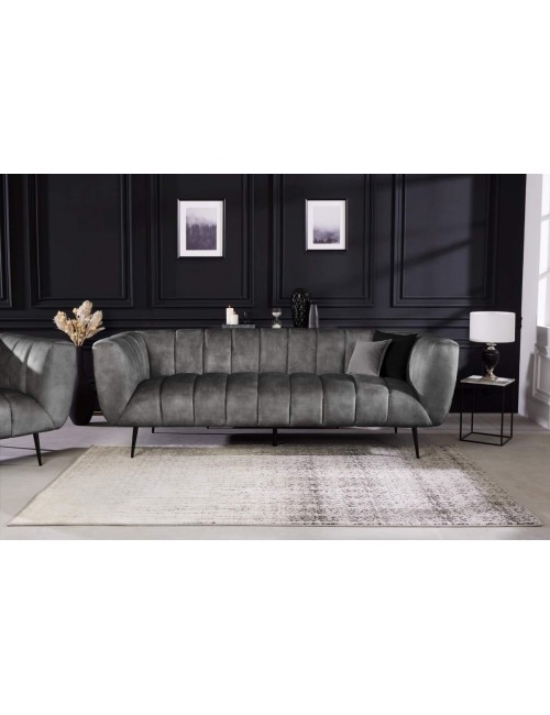 SOFA NOBLESSE 225X90CM WELUR BEŻOWY