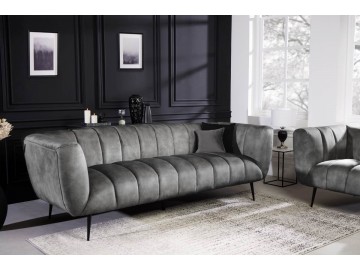 SOFA NOBLESSE 225X90CM WELUR BEŻOWY