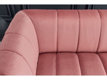 SOFA NOBLESSE 225X90CM WELUR RÓŻOWY