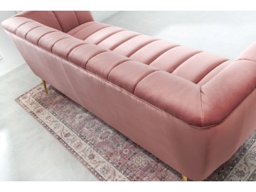 SOFA NOBLESSE 225X90CM WELUR RÓŻOWY