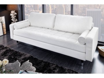 SOFA 3-OSOBOWA COZY 220CM BOUCLE BIAŁA