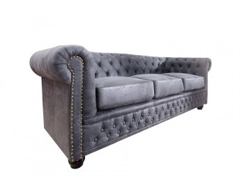 SOFA CHESTERFIELD II ANTYCZNY SZARY