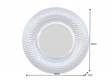 LUSTRO ŚCIENNE ORIENT 60CM SREBRNE