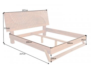 ŁÓŻKO SCORPION 180X200 CM MANGO